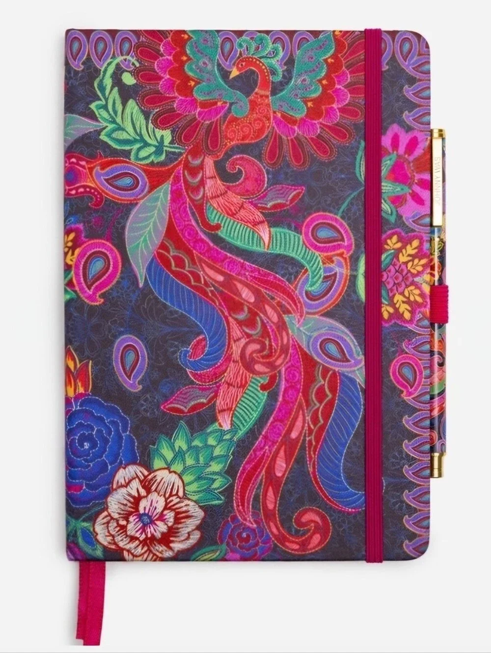 Johnny Was Emberwing Journal & Pen Set NWT Phoenix Floral Hardcover Notebook